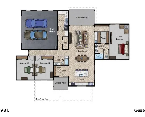 2198 L Gleeson 2D Colorized Floor Plan 1