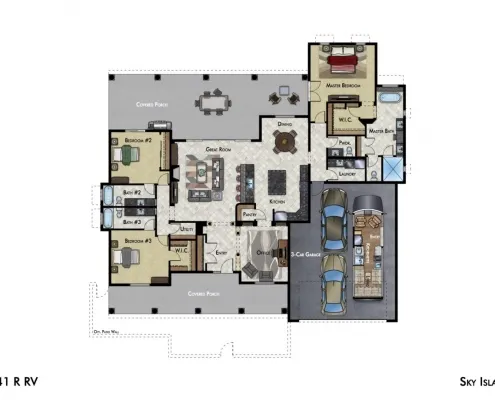 2541 R RV Sky Island 2D Colorized Floor Plan 1280x920 2